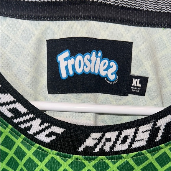 Men’s Frostiez High Speed XL Green and Black Long Sleeve Racing Shirt/Jersey - Picture 4 of 6